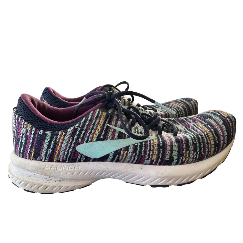 Brooks Launch 6 Energize Neutral Running Shoes Womens 8 Multi Color Striped
